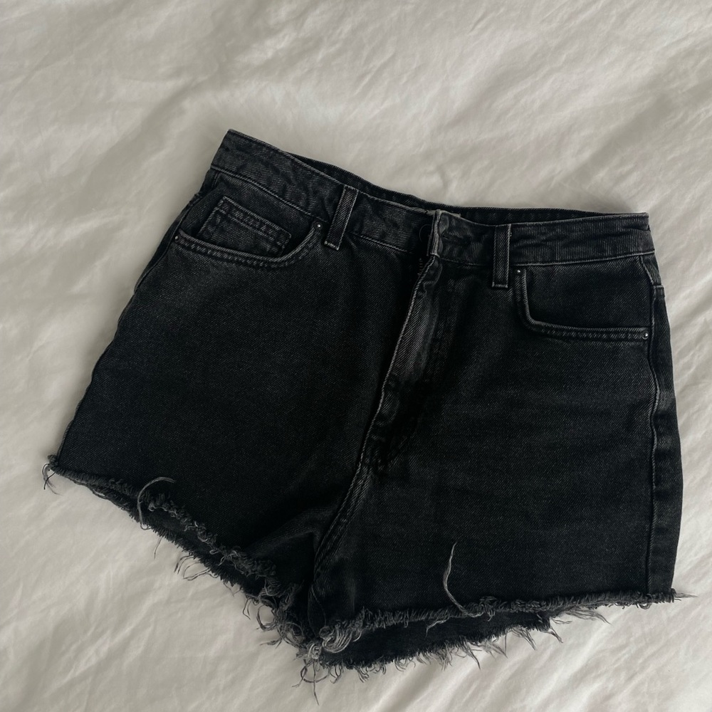 Denim Black Shorts